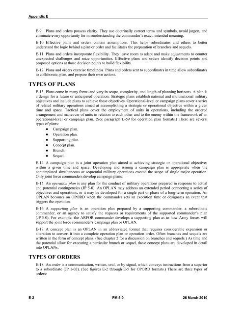 FM 5-0, The Operations Process - Federation of American Scientists