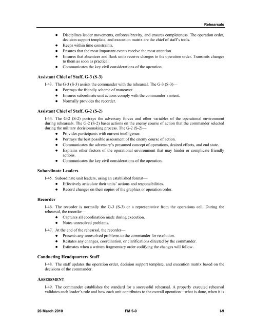 FM 5-0, The Operations Process - Federation of American Scientists