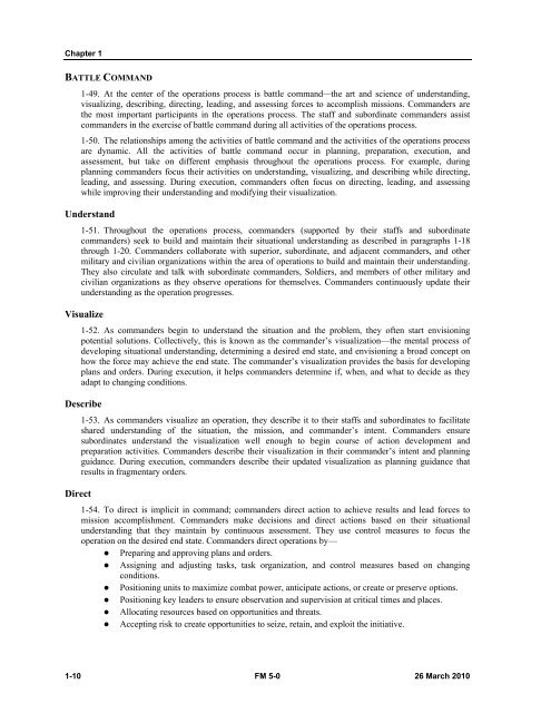 FM 5-0, The Operations Process - Federation of American Scientists