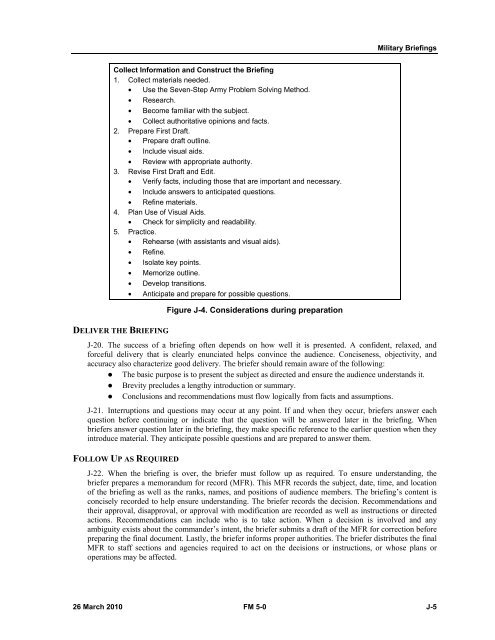 FM 5-0, The Operations Process - Federation of American Scientists