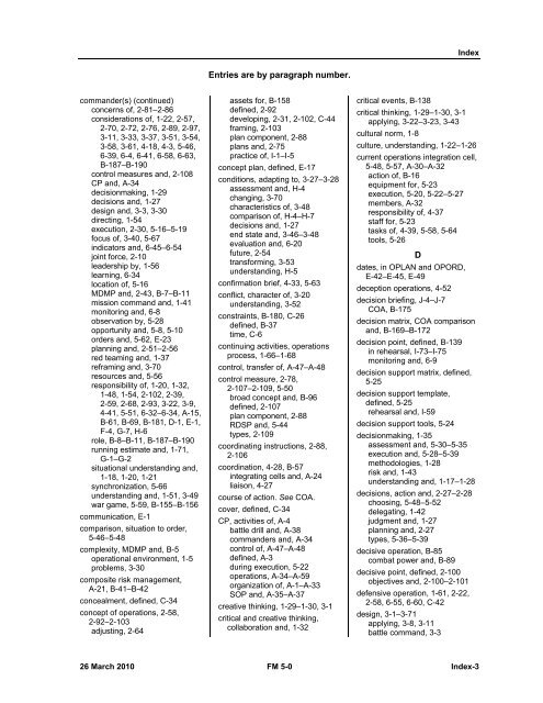 FM 5-0, The Operations Process - Federation of American Scientists