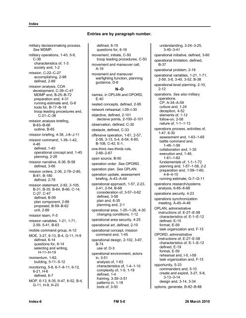 FM 5-0, The Operations Process - Federation of American Scientists