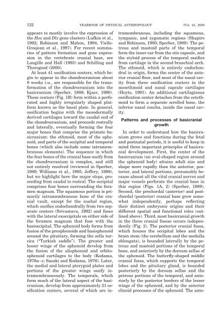 The primate cranial base: ontogeny, function and - Harvard University