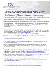 New Graduate Student Checklist