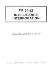 Field Manual (FM) 34-52 Intelligence Interrogation