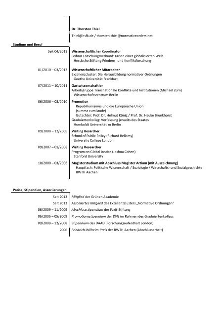 Lebenslauf Homepage_Thiel_September 2012 - Goethe-Universität