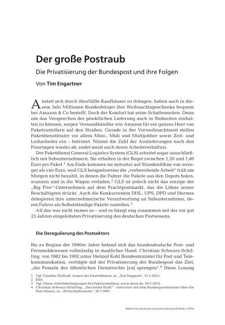 Der große Postraub: Die Privatisierung der Bundespost und ihre ...
