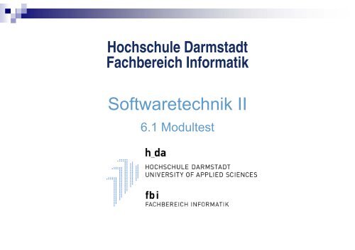 White-Box-Test - Fachbereich Informatik - Hochschule Darmstadt