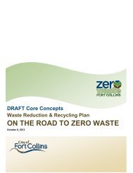 ON THE ROAD TO ZERO WASTE - City of Fort Collins, CO