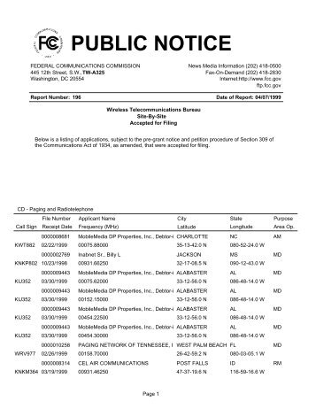 public notice - FCC