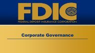 Corporate Governance - FDIC