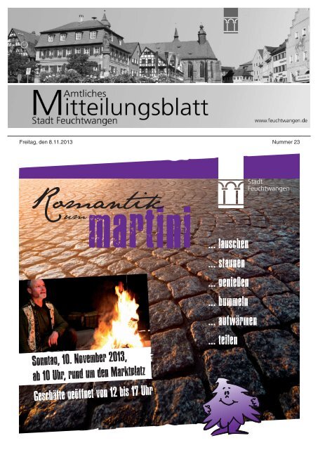Mitteilungsblatt Nr 23 vom 08.11.2013 - Stadt Feuchtwangen