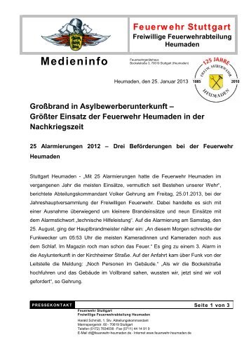 Pressemitteilung - FF Heumaden (25.01.2013) - Freiwillige ...