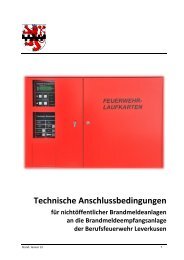 Anschlußbeding. - Feuerwehr Leverkusen