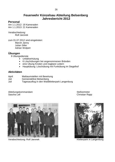 Feuerwehr Künzelsau Jahresbericht 2012 - Freiwillige Feuerwehr ...