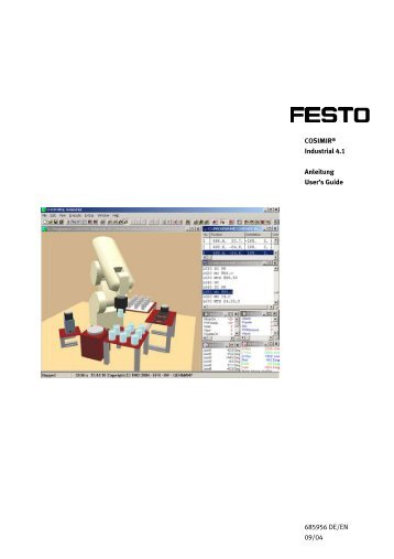 Handbuch COSIMIR Industrial 4.1 DE/EN (pdf/3 MB) - Festo Didactic