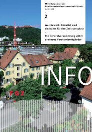 FGZ-Info 2/2013 - Familienheim-Genossenschaft Zürich
