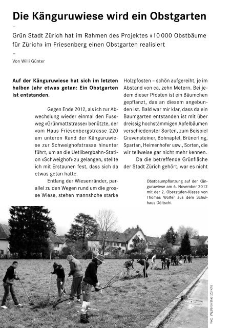 FGZ-Info 2/2013 - Familienheim-Genossenschaft Zürich