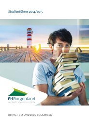 Studienführer 2014 (deutsch, .pdf) - FH Burgenland