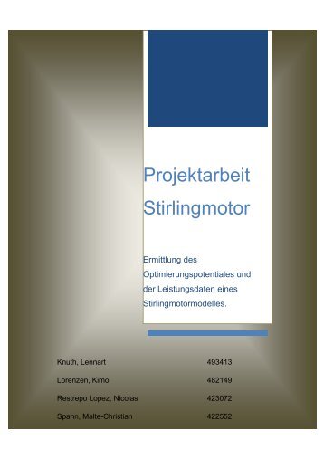 STIRLING-Motor - Fachhochschule Flensburg