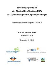 Bodenfingerprints bei der Elektro-Ultrafiltration (EUF ... - FH Bingen