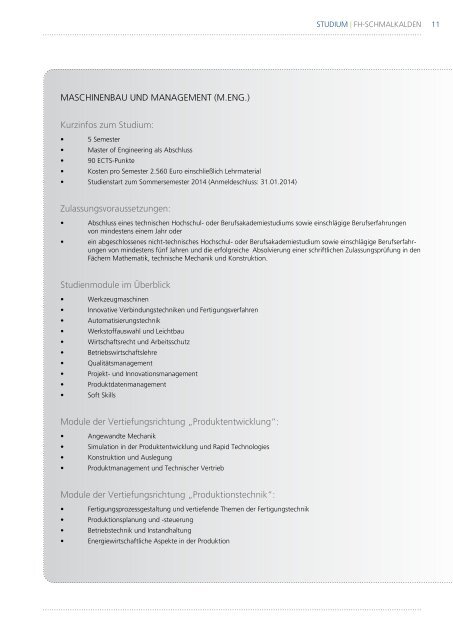 Aktuelle Ausgabe: 1/2013 - Fachhochschule Schmalkalden