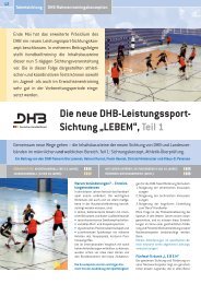 Die neue DHB-Leistungssport- Sichtung „LEBEM“, Teil 1 - fhetworks