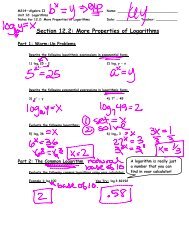 Section 12.2: More Properties of Logarithms