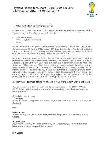 Payment Process for General Public Ticket Requests ... - FIFA.com
