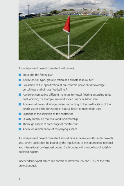 Advice on Tendering for a Playing Surface - FIFA.com