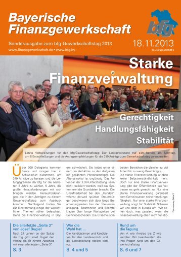 Tagungszeitung 18.11.2013 - Bayerische Finanzgewerkschaft