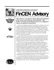 FinCEN Advisor FinCEN Advisor FinCEN Advisor FinCEN Advisor