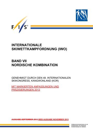 Vorgeschlagene Reihenfolge - FIS