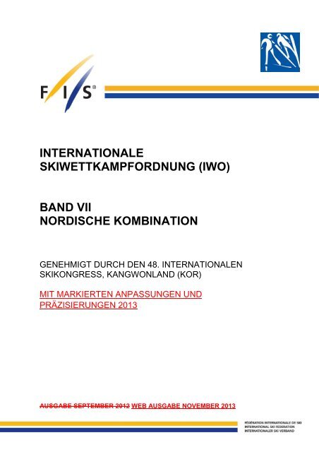 Vorgeschlagene Reihenfolge - FIS