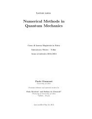 Numerical Methods in Quantum Mechanics - Dipartimento di Fisica