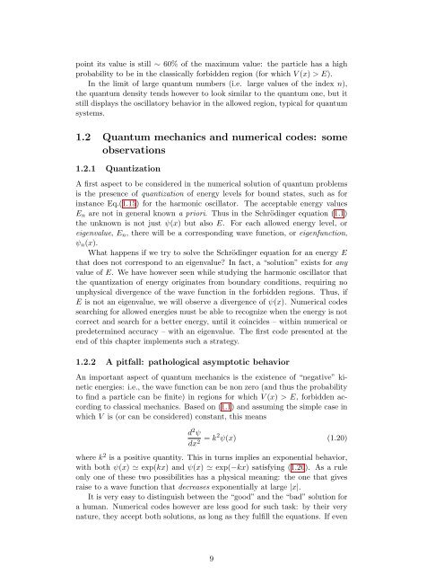 Numerical Methods in Quantum Mechanics - Dipartimento di Fisica