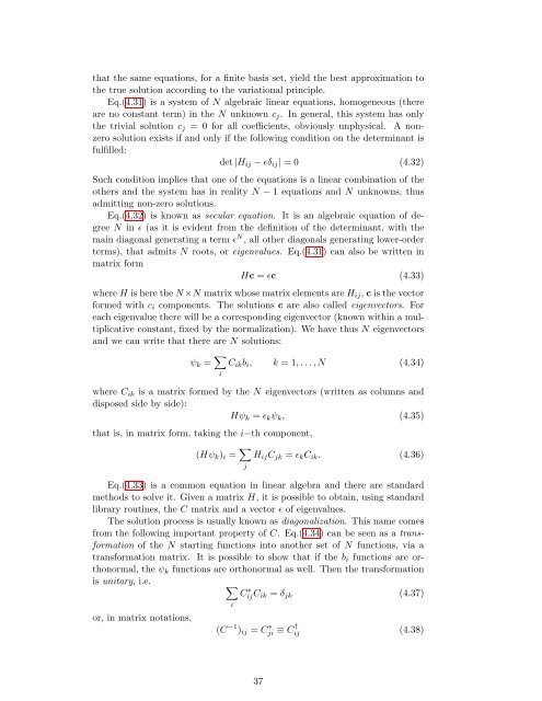 Numerical Methods in Quantum Mechanics - Dipartimento di Fisica