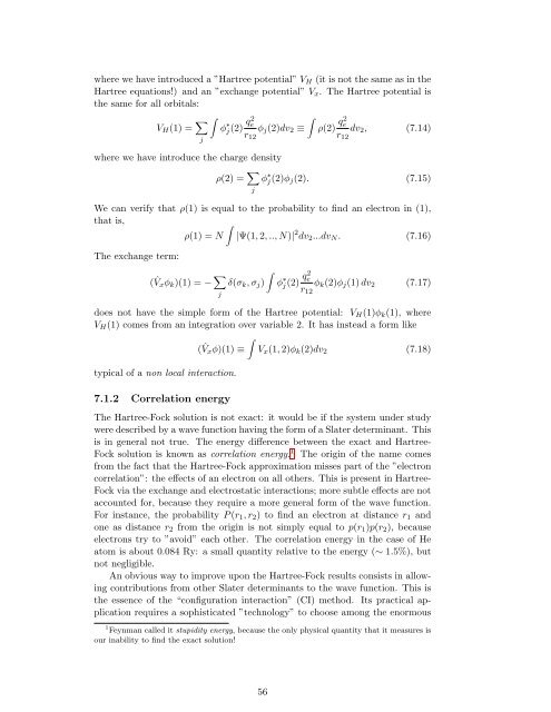 Numerical Methods in Quantum Mechanics - Dipartimento di Fisica
