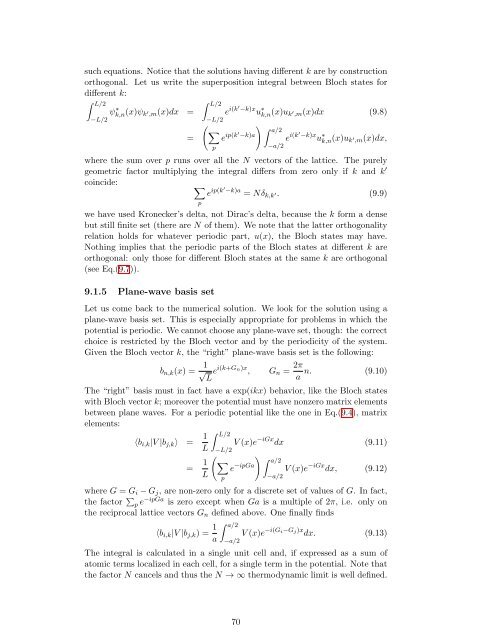 Numerical Methods in Quantum Mechanics - Dipartimento di Fisica