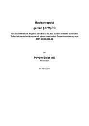 Basisprospekt gemäß § 6 WpPG Payom Solar AG - Fixed-Income.org