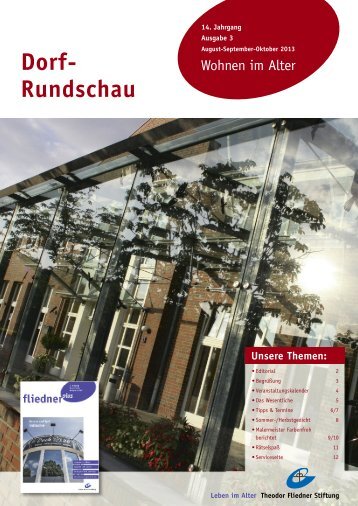 Dorf-Rundschau August - Oktober 2013 - Theodor Fliedner Stiftung