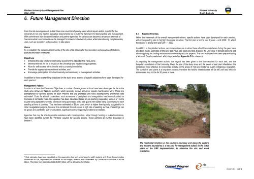 Land Management Plan 2004 - 2050 Flinders University South ...