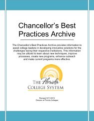 Chancellor's Best Practices Archive - Florida Department of Education