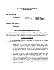 SC09-1116 referee's report - Florida Supreme Court