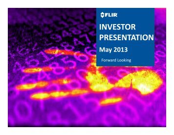 INVESTOR PRESENTATION - FLIR Systems