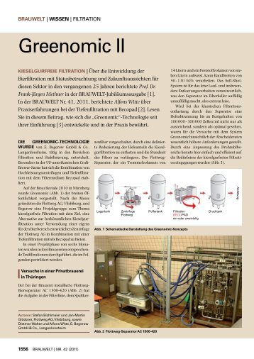 Greenomic II - Brauwelt - Flottweg GmbH