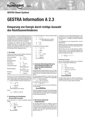 GESTRA Information A 2.3