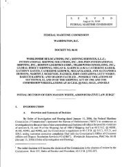 ALJ Issues Initial Decision in Docket No. 06 - Federal Maritime ...