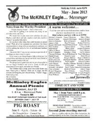 May - June 2013 - Fraternal Order of Eagles