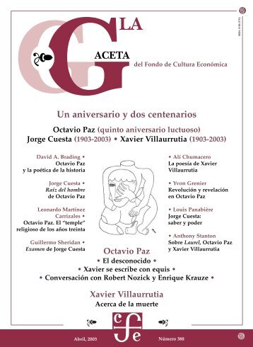 La Gaceta del FCE, abril de 2003 - Fondo de Cultura Económica